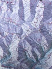 la traccia per rientrare è visibile e tratteggiata sul fianco del M.Becco