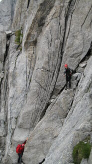 Primi tratti su roccia.