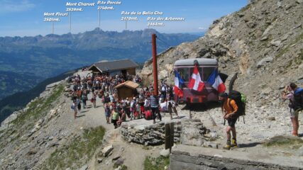 Arrivati con il trenino al Nid d'Aigle 2372mt.
