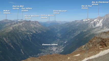 Bello anche il colpo d'occhio sulla Vallée de Chamonix.