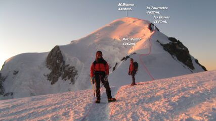 Prime luci al Dôme du Goûter 4304mt.