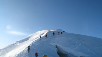 Uno dei pochi crepacci visibili sul percorso.