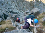 Il punto più difficile della ferrata, comunque di modeste difficoltà. 