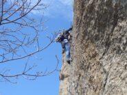 Linda quasi al termine del secondo muretto.