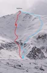 Rosso salita, blu discesa.