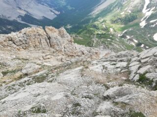 La placca sotto la vetta