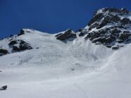 La parete che sale al Colle del paletto