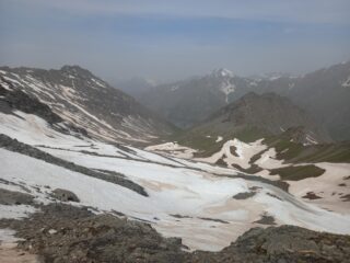 Vallone risalito visto dalla cima