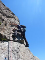 Sul muretto di 5B sesto tiro