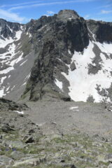 Dalla cima vista sul Passo del vallone