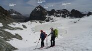 Rientreremo scendendo i pendii più a sx scendendo poi al Lej Lagrev. 