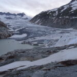 Rhonegletscher,seppur ancora grande,  anche lui in mesta ritirata.