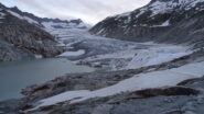 Rhonegletscher,seppur ancora grande,  anche lui in mesta ritirata.