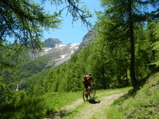 sulla sinistra il selvaggio vallone del Monte Gran Roc