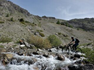 Il guado che rifaremo in salita da St.Ours