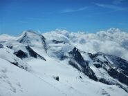 Dal Breithorn Centrale, vista sul Castore