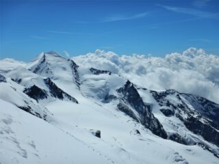 Dal Breithorn Centrale, vista sul Castore