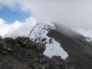 la cima vista dall'anticima