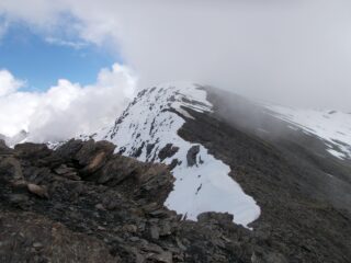 la cima vista dall'anticima