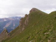 il ripido pendio erboso del Monte Bersaio