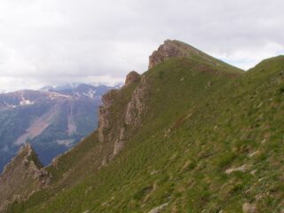 il ripido pendio erboso del Monte Bersaio