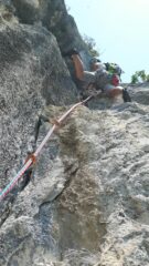 La Dulfer verticale del 5° tiro necessita di friend