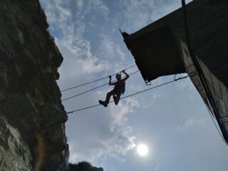 Attraversamento dal vecchio pilone.