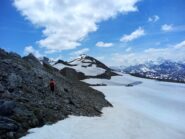 Nevai aggirabili o comunque superabili in piano, per lo più in sicurezza... neve senza rigelo.