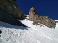 Verso l'uscita del canale,con al suo termine la grossa cornice.