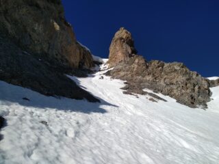 Verso l'uscita del canale,con al suo termine la grossa cornice.