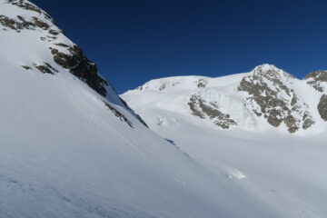 i magnifici pendii che portano verso il Col di Valsorey