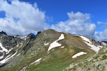 La Testa del Ferro vista dal traverso per il colle Panieris