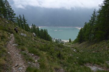 Appare il lago di Ceresole
