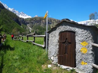 L'imbocco del sentiero 2 a Vaud.