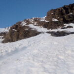 L'attacco della parete vera e propria con al centro la rampa da prendere