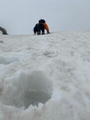 pendio ripido prima della cresta