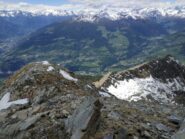 La cresta ovest: dalla Roisan (in basso) alla Viou.