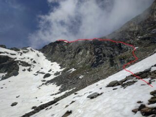 Nevai per accedere al colle.