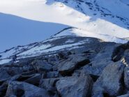 Pendio finale dalla cima.