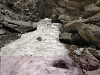 Tratto attrezzato accedendo al colle.