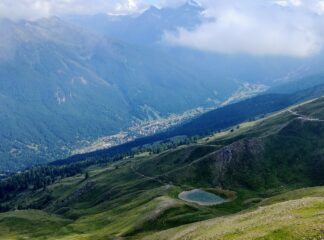 Vista su Pragelato dalla vetta
