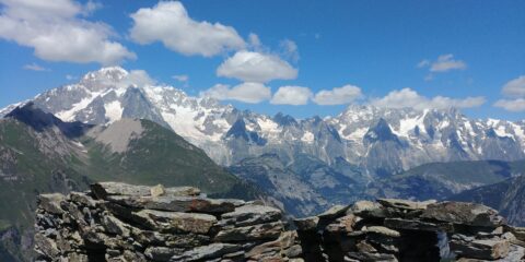 panorama sulla catena del Bianco