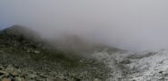 Nebbia che copriva la Becca Treccare