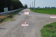 L’arrivo sulla SP6, ormai a Casalino, provenendo da Orfengo