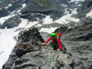 Ultima difficoltà in alto sullo sperone