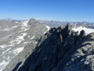 Le cime della Bassanese e d'infilata il Bianco
