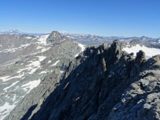Le cime della Bassanese e d'infilata il Bianco