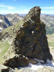 l'anticima ovest e la cresta da scendere