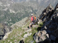 salendo dopo il traverso e la crestina