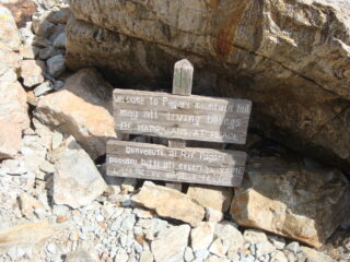 pillole di saggezza in prossimità del rifugio